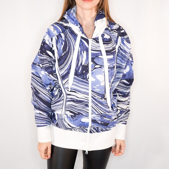 Adidas by Stella McCartney Jackets & Blazers - ADIDAS Stella McCartney Abstract Print Zip Jacket